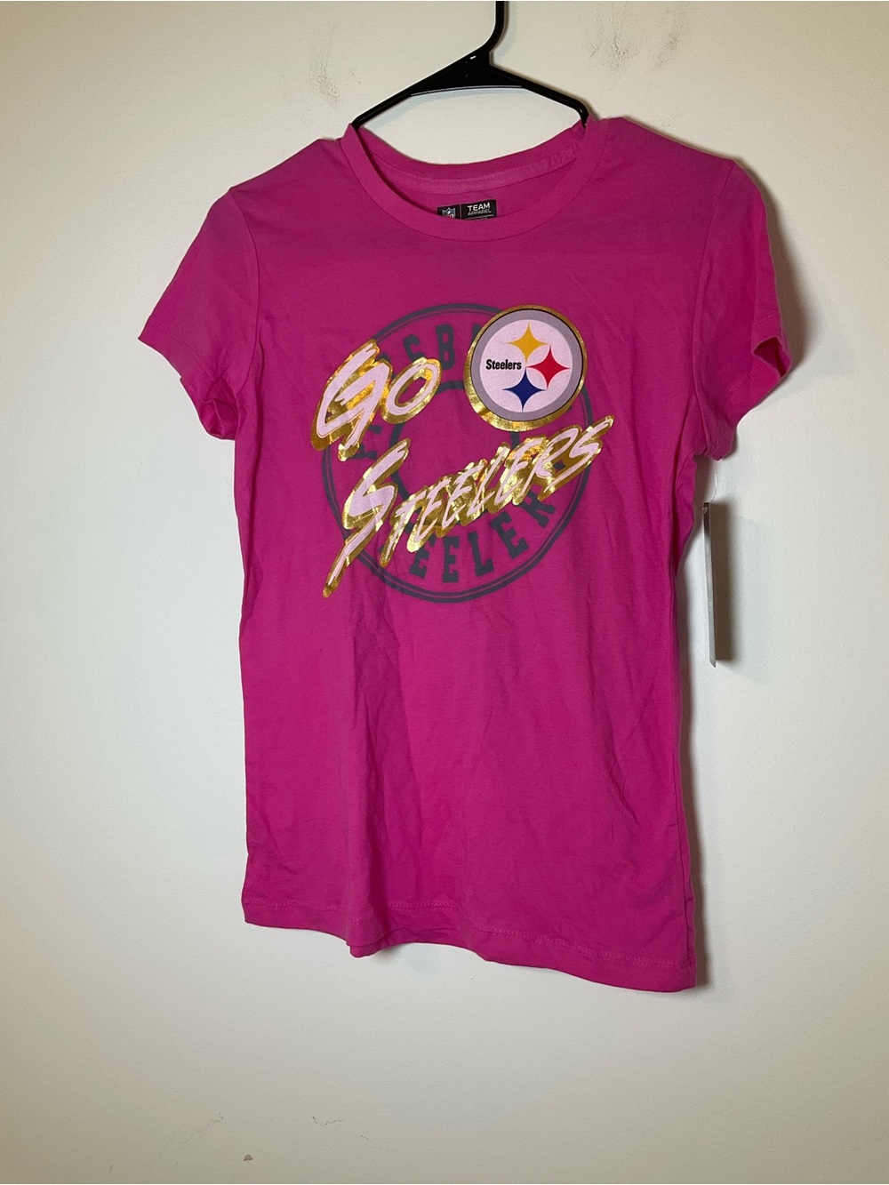 NFL Pittsburgh Steelers Pink Graphic T-Shirt Women’s Small NWT